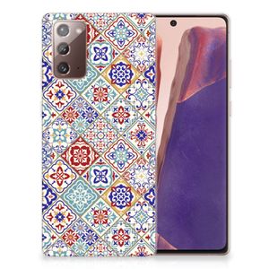 Samsung Note 20 TPU Siliconen Hoesje Tiles Color