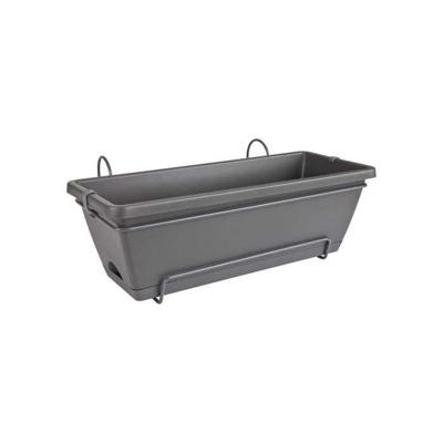 Elho Barcelona Balconiere Allin1 50 - Zwart - L 50 x B 28 x H 19 cm - Buitenbalkon - 100% gerecycled