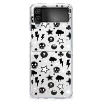 Silicone Back Case Samsung Galaxy Z Flip 4 Silver Punk