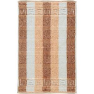 Cawö Cawo Classic Blockstreifen Gastendoekje Zalm 30x50