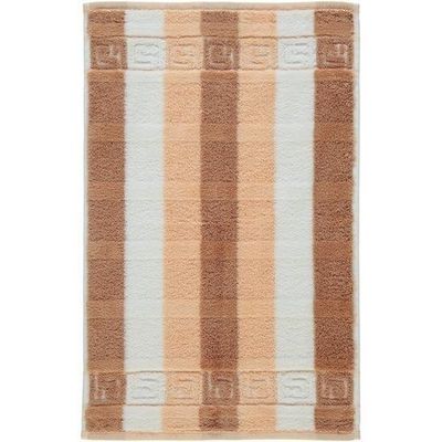 Cawö Cawo Classic Blockstreifen Gastendoekje Zalm 30x50