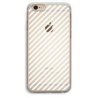 Strepen zwart-wit: iPhone 6 Plus / 6S Plus Transparant Hoesje