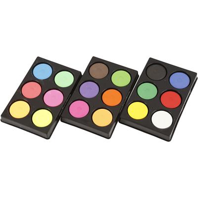 Colortime Waterverf, h: 16 mm, d 44 mm, neon kleuren, extra kleuren, 1 doos