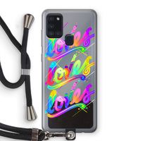 Loves: Samsung Galaxy A21s Transparant Hoesje met koord