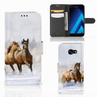 Samsung Galaxy A5 2017 | Telefoonhoesje | Met pasjeshouder | Paarden