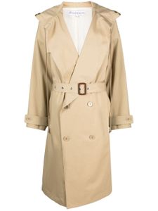 JW Anderson trench croisé à capuche - Tons neutres