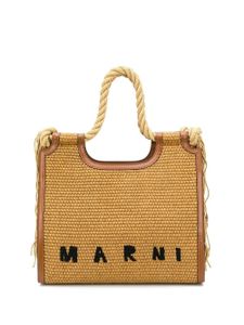 Marni sac cabas Marcel Summer en raphia - Marron