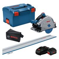Bosch Professional GKT 18V-52 GC Accu Invalzaag 140mm 18V 5,5Ah BITURBO in L-Boxx + Geleiderail FSN 1400 - 0615990M0A