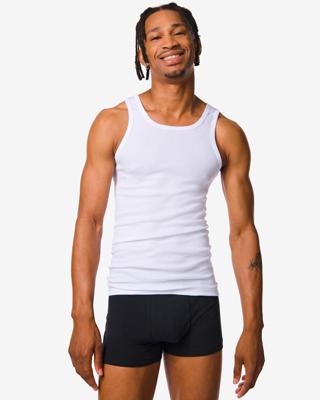 HEMA Herenhemden rib - 2 stuks wit (wit)