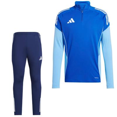 adidas Tiro 25 Competition Trainingspak 1/4-Zip Kids Blauw Lichtblauw Donkerblauw