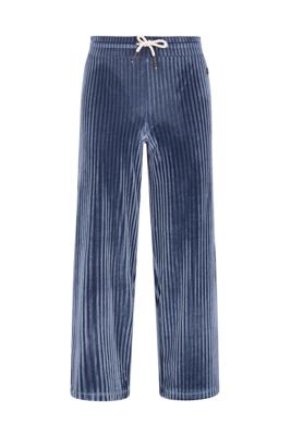 Like Flo winter velvet wide leg broek meisjes - blauw - Fem
