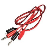 Double Alligator Clip to Banana Connector Audio Video Test Lead, 1M Length, 1 Pairs