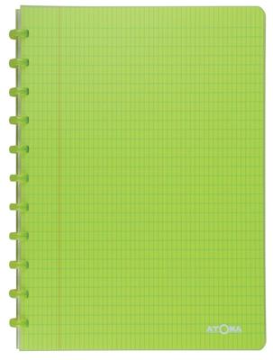 Atoma Trendy schrift, ft A4, 144 bladzijden, commercieel geruit, transparant groen