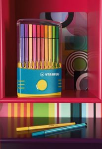 Viltstift STABILO Pen 68 ColorParade turquoise etui ÃƒÆ’ 20 kleuren