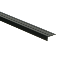 Hoeklijnprofiel zelfklevend 10mm matzwart - 100 cm
