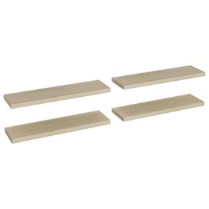 vidaXL Wandschappen zwevend 4 st 90x23,5x3,8 cm MDF eikenkleurig