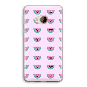 Smiley watermeloenprint: HTC U Play Transparant Hoesje
