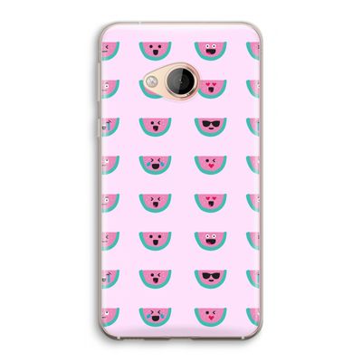 Smiley watermeloenprint: HTC U Play Transparant Hoesje
