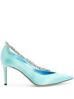 Giuseppe Zanotti escarpins Filipa 105 mm à ornements en cristal - Bleu