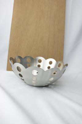 fruitschaal rvs 24x10cm.