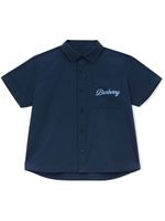 Burberry Kids chemise en coton à logo imprimé - Bleu - thumbnail