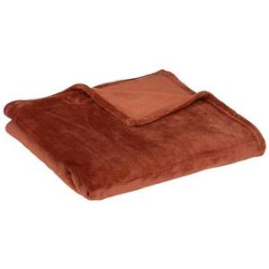 Atmosphera Plaid - terracotta - polyester - 125 x 150 cm