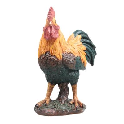 Haan/Kip tuin beeldje - voor binnen/buiten - 20 x 12 x 23 cm - dieren tuinbeelden