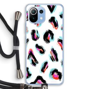 Cheetah color: Xiaomi Mi 11 Lite Transparant Hoesje met koord