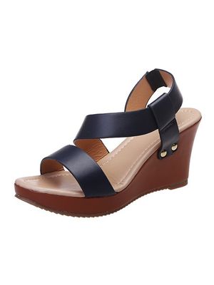 Dames Chunky Band Wig Sandalen
