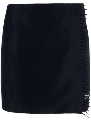Prada minijupe à modèle drapé - Bleu
