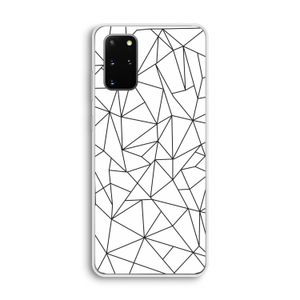 Geometrische lijnen zwart: Samsung Galaxy S20 Plus Transparant Hoesje