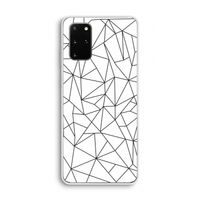 Geometrische lijnen zwart: Samsung Galaxy S20 Plus Transparant Hoesje