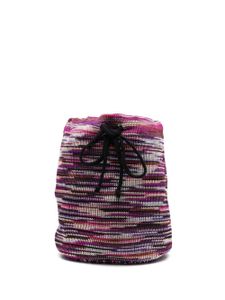 Missoni sac seau en maille à lien de resserrage - Rose