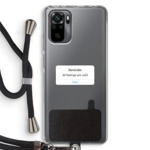 Reminder: Xiaomi Redmi Note 10 Pro Transparant Hoesje met koord