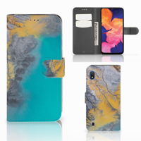 Samsung Galaxy A10 | Bookcase | Marble Blue Gold