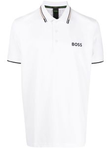 BOSS polo à logo brodé - Blanc