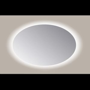Spiegel Ovaal Sanicare Q-Mirrors 90x140 cm PP Geslepen LED Warm White Zonder Sensor Sanicare