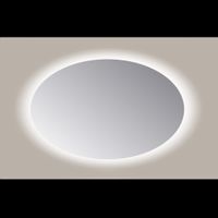 Spiegel Ovaal Sanicare Q-Mirrors 90x140 cm PP Geslepen LED Warm White Zonder Sensor Sanicare