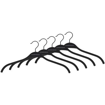 Spinder Design Rosa kledinghangers (set van 5 stuks) - zwart