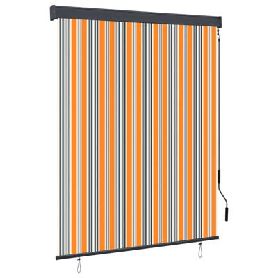 Rolgordijn voor buiten 140x250 cm geel en blauw