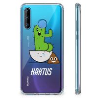 Huawei P30 Lite Stevig Bumper Hoesje Cactus Poo