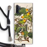 Carolinaparkiet: Samsung Galaxy Note 10 Plus Transparant Hoesje met koord