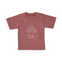 Baby shirt bedrukken - Korte mouw - Roze - 74/80