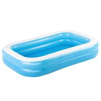 Bestway Gezinszwembad rechthoekig opblaasbaar 262x175x51 cm blauw wit - thumbnail