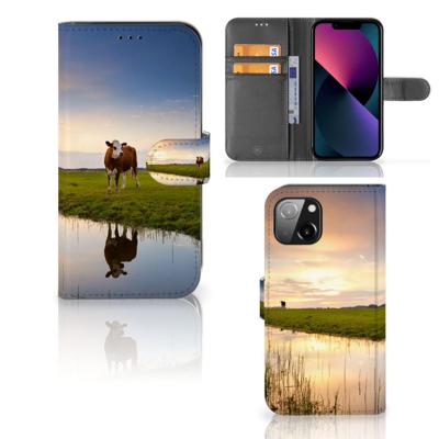 Apple iPhone 13 | Telefoonhoesje | Met pasjeshouder | Koe