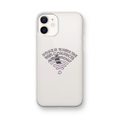 Home Is Where The Wifi Is: iPhone 12 mini Transparant Hoesje
