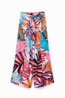Tropische broek met split - WHITE - M