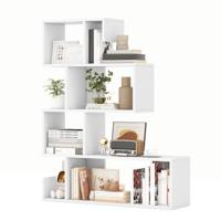 5-Laags S-Vormige Boekenkast Geometrische Opbergplank met Open Vakken Moderne Decoratieve Kamerplank met Anti-Tipsets