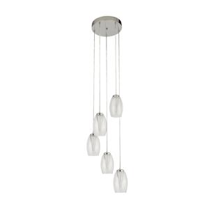 Searchlight 5-lichts vide hanglampCyclone grijs - 97291-5CL