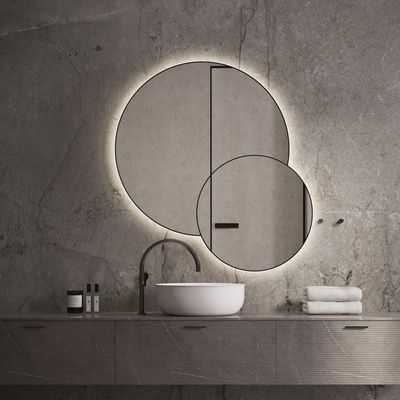 Spiegel Martens & Meijer Arizona 80x50 cm met Verlichting Geborsteld Messing